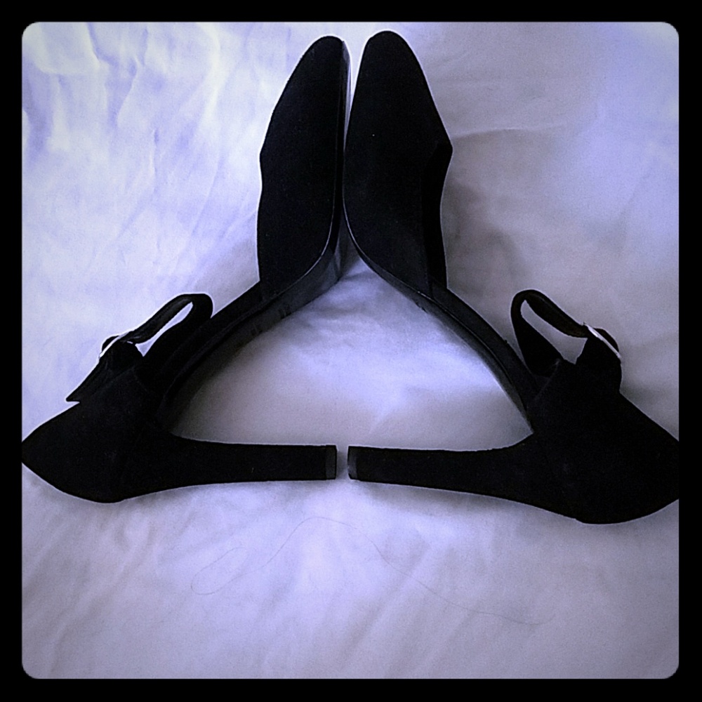 Brand New! Ralph Lauren Black Suede Ankle Strap Pumps size 9